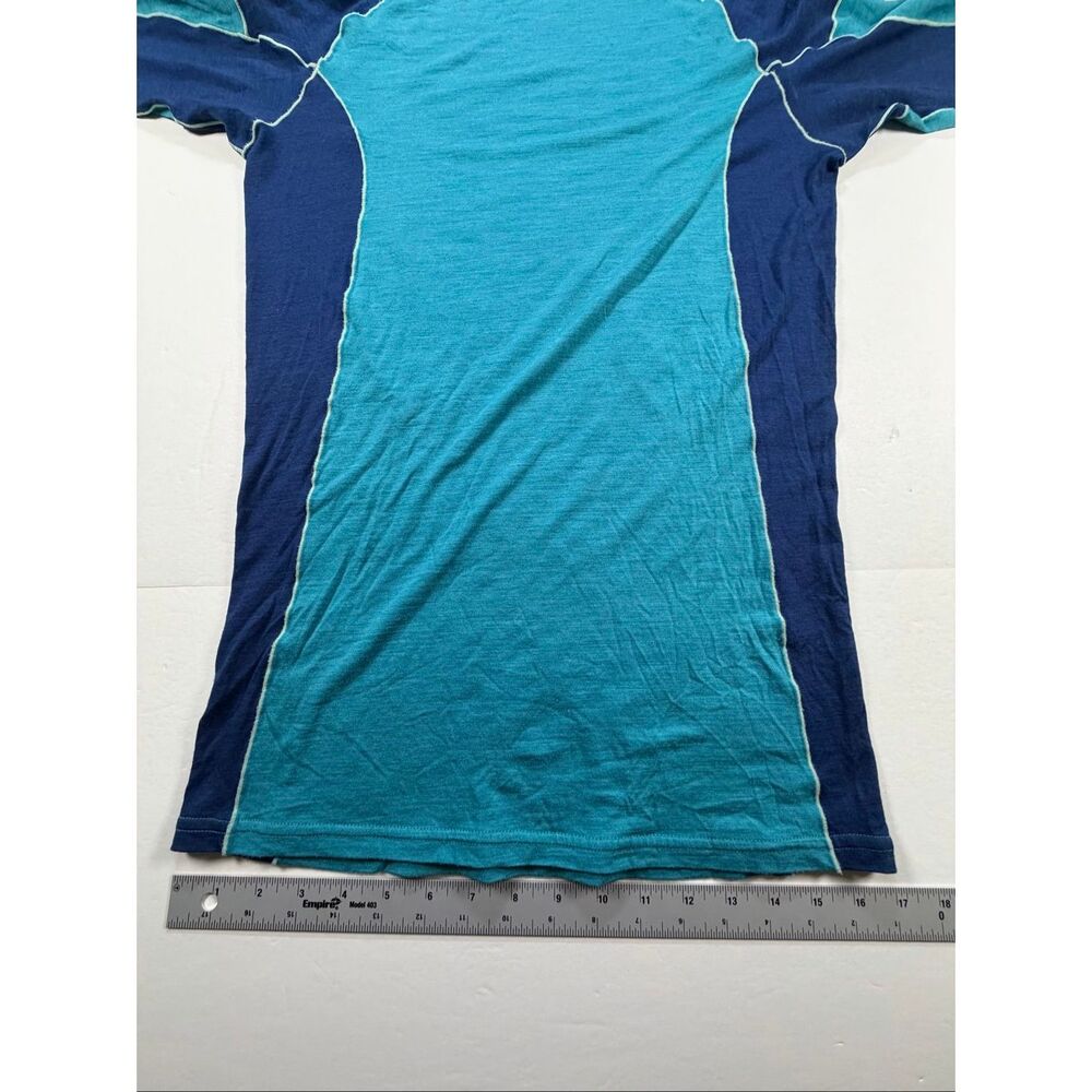 Stoic Merino Wool Base Layer Top Women’s Size Large Blue Long Sleeve Thumbholes - Picture 9 of 10
